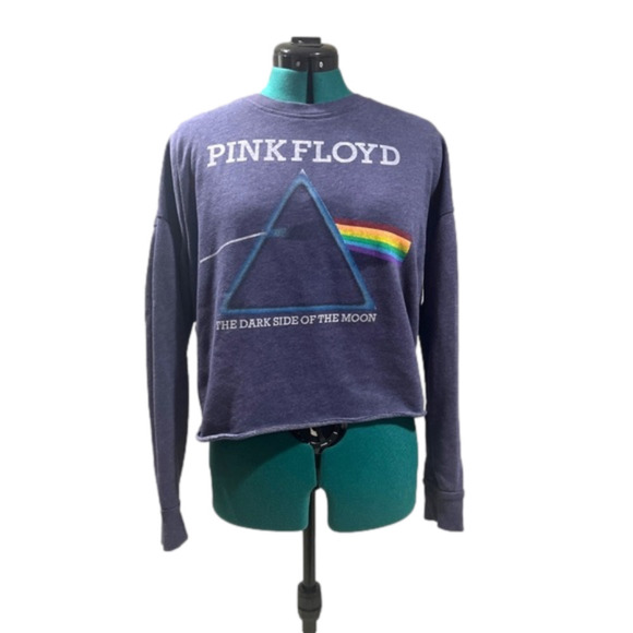 PINK Floyd cropped lightweight sweatshirt size Medium - Picture 1 of 3